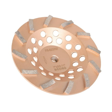 ALL-CARB 7 Inch Diamond Cup Grinding Wheel, 12 Turbo Segments with 5/8-11 Inch Arbor Fit for Grinder Polishing and Cleaning Marble Masonry Concrete