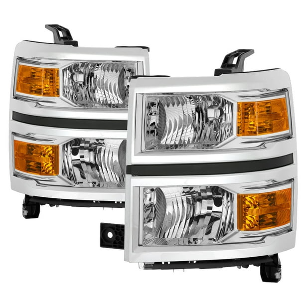 For 14-15 Chevy Silverado 1500 (w/o HD Model) TD Crystal Headlights ...