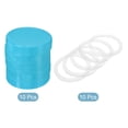 thumbnail image 2 of Uxcell 86mm Wide Mouth Plastic Mason Jar Lids with Silicone Sealing Ring, Sky Blue 1Set/10 Pack, 2 of 5