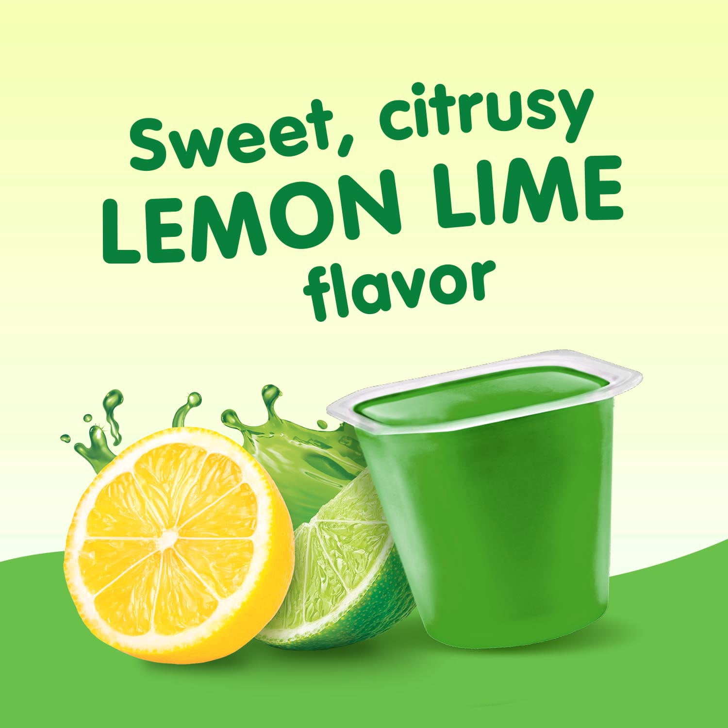 (8 pack) Snack Pack Zero Sugar Lemon Lime Flavored Low Calorie Juicy Gels Cups, Lunchbox Snacks, 3.25 oz., 4-Count