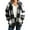 Black, variant on Shadoumai Plaid Fleece Jacket Women Sherpa Zip Up Hoodies Long Sleeve Flannel Jacket Trendy Winter Coats Outerwear