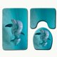 thumbnail image 1 of Juego de alfombrillas para baño con diseño de delfín y océano en 3D, antideslizantes, 1 of 6