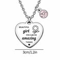 thumbnail image 5 of Necklaces & Pendants Mothers Lovers Thanksgiving Valentines Gifts Stainless Steel Engraved Heart Pendant Necklace Personalized Fashion Love Stainless Steel Necklace Pendant, 5 of 9