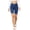 Dark Blue, variant on Xinsrenus Women's Solid Color Crossover High-Waist Denim Shorts Stretchy Slim Fit Pants Outdoor Sports Bottoms with Pockets