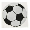 HOME-X White Soccer Ball Paper Napkins, Square Disposable Party Napkins, 48 Count - 6.5" x 6.5"