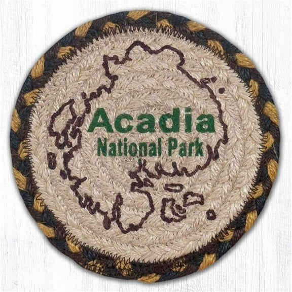 Capitol Importing 79-051AM 7 x 7 in. LC-51 Acadia Map Round Large Coaster