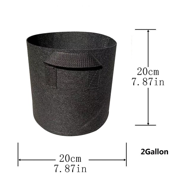 Xihbxyly Macetas de Tela de 1, 2, 3, 5 y 7 Galones, de Material No Tejido Resistente, con Asas Integradas, Sistema de Drenaje Rápido, para Uso En Interiores y Exteriores, Solución para Ahorrar Espaci