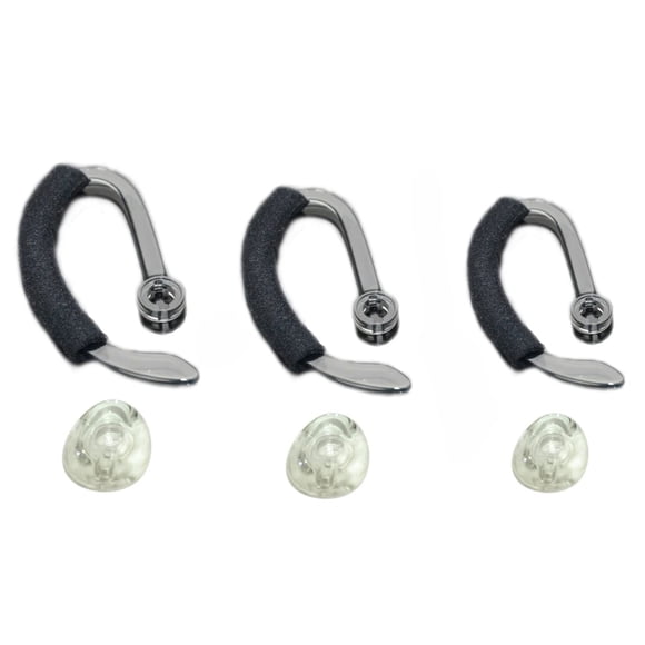3 almohadillas de repuesto del mismo tamaño bucles de gancho para la oreja kit de ajuste de repuesto de espuma para Plantronics Cs540 Savi W440 W740 W745 Wh500 Earloops Earhook Ear Bud Sleeve Part (