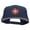 Navy, variant on Compass Embroidered Superior Cotton Twill Flat Bill Snapback Prostyle Cap - Navy OSFM