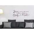 thumbnail image 2 of Family Wall Decals - Love Overflows Joy Never Ends - Home Vinyl Lettering Decor Stickers 23x11-Inch Eggplant, 2 of 5