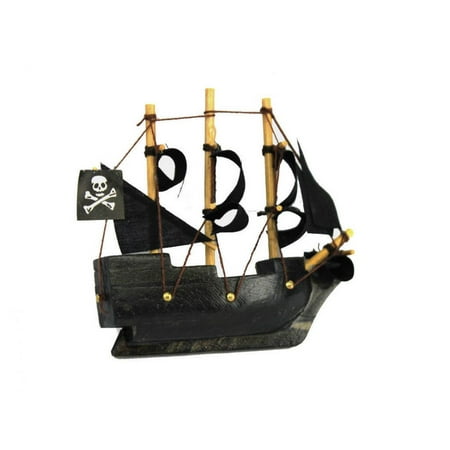 Wooden Caribbean Pirate Ship Model Magnet 4