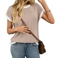 thumbnail image 4 of Joyutrip Women Front Pocket Short Sleeves Round Neck Casual T-Shirt Top, 4 of 5