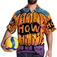 thumbnail image 4 of Halloween Font Men's Short Sleeve Beach Shirts, Casual Printed Poplin Button Down, Unisex Summer Hawaiian Shirt, 4 of 6