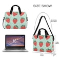 thumbnail image 3 of FORMRS 16" Laptop Bag Carrying Sleeve Case with Handle Travel Shoulder Briefcase, Red Strawberry, 3 of 8