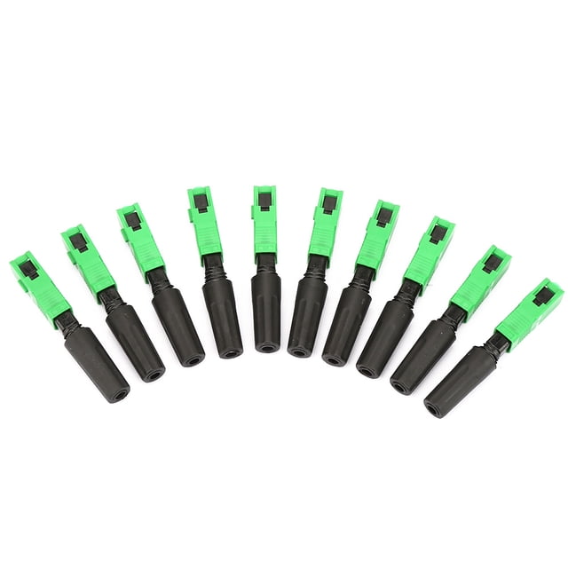 Conector rápido de fibra óptica Jadeshay 100 piezas SC/APC Verde y Negro