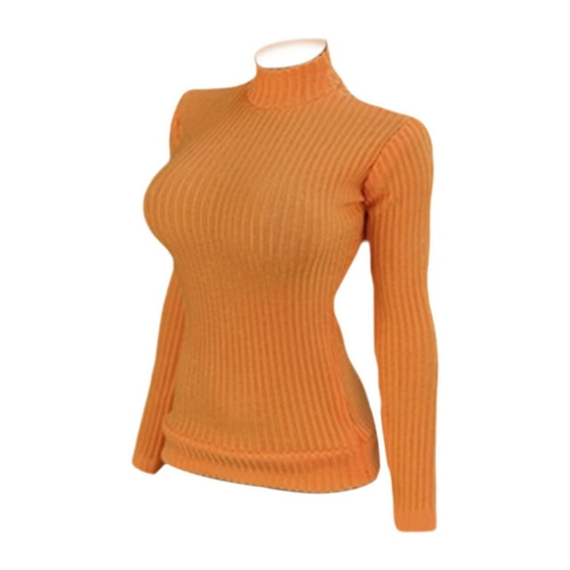Camisa de manga larga a escala 1/6, parte superior elástica, accesorios de ropa para figuras de acción naranja