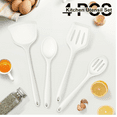 thumbnail image 5 of Kitchen Utensil Set, 4 Pieces Non-stick Silicone Cooking Utensils, Heat-resistant Slotted Solid Spoon Turner for Frying, Mixing, Serving,   & Easy to Clean,, 5 of 5
