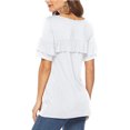 thumbnail image 4 of Palato Womens Plus Size Tops,Fashion Women Casual Round Neck Pullovers Short Sleeve Blouse T-Shirt Tops, 4 of 6