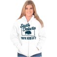 thumbnail image 3 of South Dakota You've Heard Pun Bison Unisex Fleece Graphic Zip Up Hoodie Brisco Brands 4X, 3 of 5