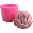 thumbnail image 1 of Nvzi Molde de silicona con forma de flor de loto para jabón, velas, fondant, chocolate, pasteles, dulces, arcilla de resina, herramientas para hornear y repostería., 1 of 5