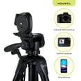 thumbnail image 3 of onn 67-inch Tripod with Smartphone Cradle for DSLR Cameras, Smartphones and GoPro Action Cameras, 3 of 13