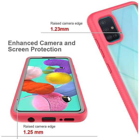 Circlemalls Case for iPhone 12 Pro, iPhone 12, Shockproof 12 Feet Drop Test Shockproof Transparent Cover (Pink)