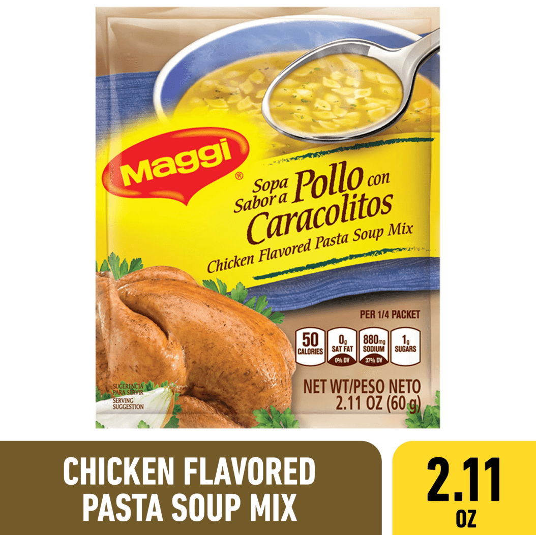 (24 pack) MAGGI Dehydrated Chicken Noodle Soup with Seashell Pasta, 1.79 oz