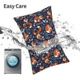 thumbnail image 5 of KLL Vintage Blue Fox Family Pillow Covers Envelope Closure,Super Soft and Cozy Fuzzy Fleece Pillow Case Cover 16"x24", 5 of 5