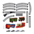 thumbnail image 1 of Juego de tren eléctrico, juego de trenes clásicos, juego de vías de tren con transmisión eléctrica con vagones, luz y sonido para regalos navideños y, 1 of 7