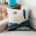 thumbnail image 2 of Ensemble de 4 Housses de Coussin Décoratives Lotus en Coton Lin Carré pour Canapé Extérieur 18x18 Pouces, 2 of 7