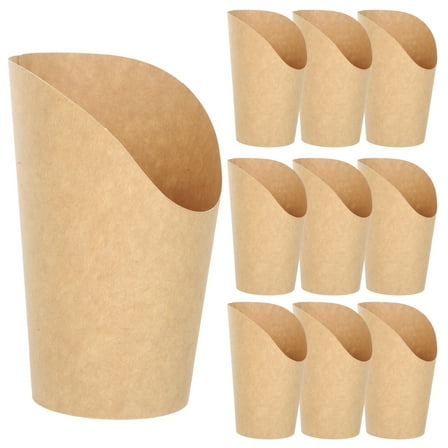 Brown Paper Food Containers for Dessert Use Disposable Snack Cups with 12oz Capacity