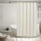 thumbnail image 1 of Soft Waffle Weave Shower Curtain, Cotton Blend Honeycomb Waffle Woven Cream Shower Curtain for Bathroom, Hotel Spa & Machine Washable - Cream, 72x72, 1 of 5