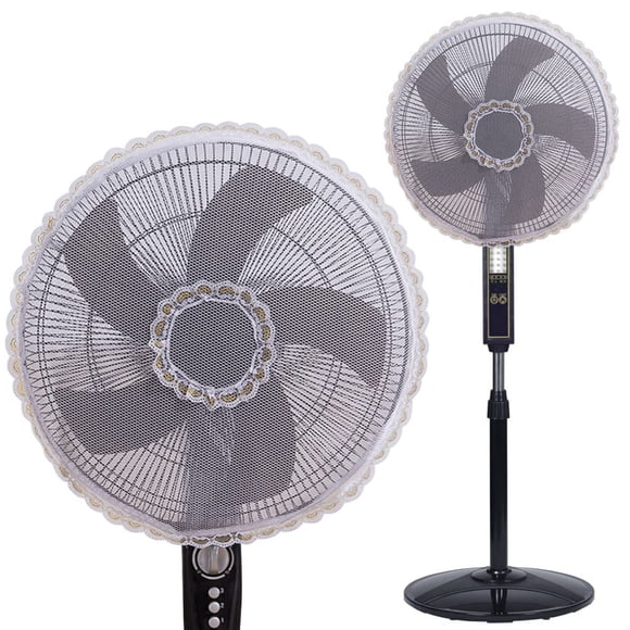 Paquete de 2 protectores de seguridad para ventilador de verano, cubiertas redondas para ventilador eléctrico, protector de dedos para niños y bebés, cubierta de red de malla para ventilador eléctrico