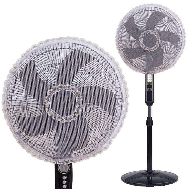 Paquete de 2 protectores de seguridad para ventilador de verano, cubiertas redondas para ventilador eléctrico, protector de dedos para niños y bebés, cubierta de red de malla para ventilador eléctrico