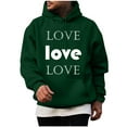 thumbnail image 2 of YOIAVAIOY Hoodie Sweatshirt for Valentine Love Heart Graphic Hoodies Long Sleeve Sweatshirts Lovers Gift Pullover Tops Green XXL, 2 of 5