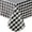 Black, variant on Red Café Bistro Tavern Check 52 x 52 inch Square Vinyl Dining Tablecloth with Flannel Backing
