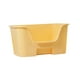 thumbnail image 5 of Cajas de arena para gatos de lados altos Inodoro abierto para gatos Recipiente grande para arena para gatos para interiores Amarillo sin rueda, 5 of 8