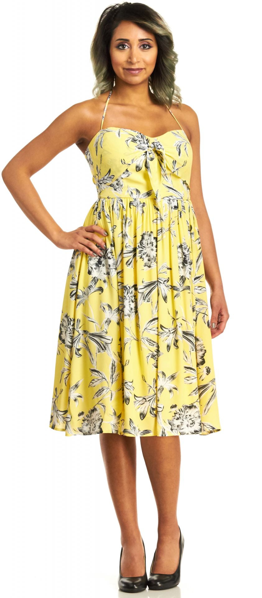 bb dakota yellow dress