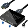 thumbnail image 1 of HDMI Splitter 1 in 2 Out, 4K HDMI Splitter para Monitores Duales, 2 Puertos HDMI Splitter 1 in2 Out, Adaptador Dual para Monitor Fire Stick, PS4, Xbox, PS3, Sky Q Box (Solo Espejo, No Extender), 1 of 7