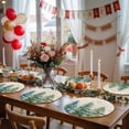 thumbnail image 4 of Christmas Round Placemats Set of 4 Green Pine Tree Snowflake Place Mats Washable Woven Placemat Winter Forest Linen Circle Braided Table Mat for Kitchen Dining Table Party Home Decor 15 Inch, 4 of 8