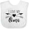 thumbnail image 3 of Inktastic I Love My Oma Heart and Arrows Boys or Girls Baby Bib, 3 of 4