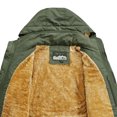 thumbnail image 5 of ZCFZJW Men's Sherpa Fleece Lined Military Jacket Casual Long Sleeve Utility Cotton Lightweight Bomber Jackets with Removable Hood Green XXXXL, 5 of 8