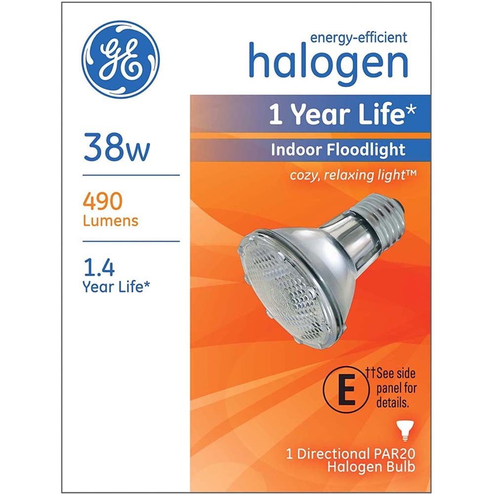 Energy-Efficient PAR20 Halogen Bulb, 38 W, Soft White