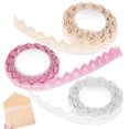 thumbnail image 6 of Milisten 3 Rolls Craft Tape Self-Adhesive Lace for present Wrapping and Decorations in Pink White Beige, 6 of 8