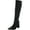 Black, variant on Womens Haydin Zipper Leather Knee-High Boots