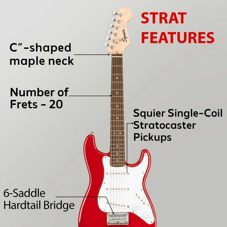Fender Squier 3/4-Size Kids Mini Strat Electric Guitar - Dakota