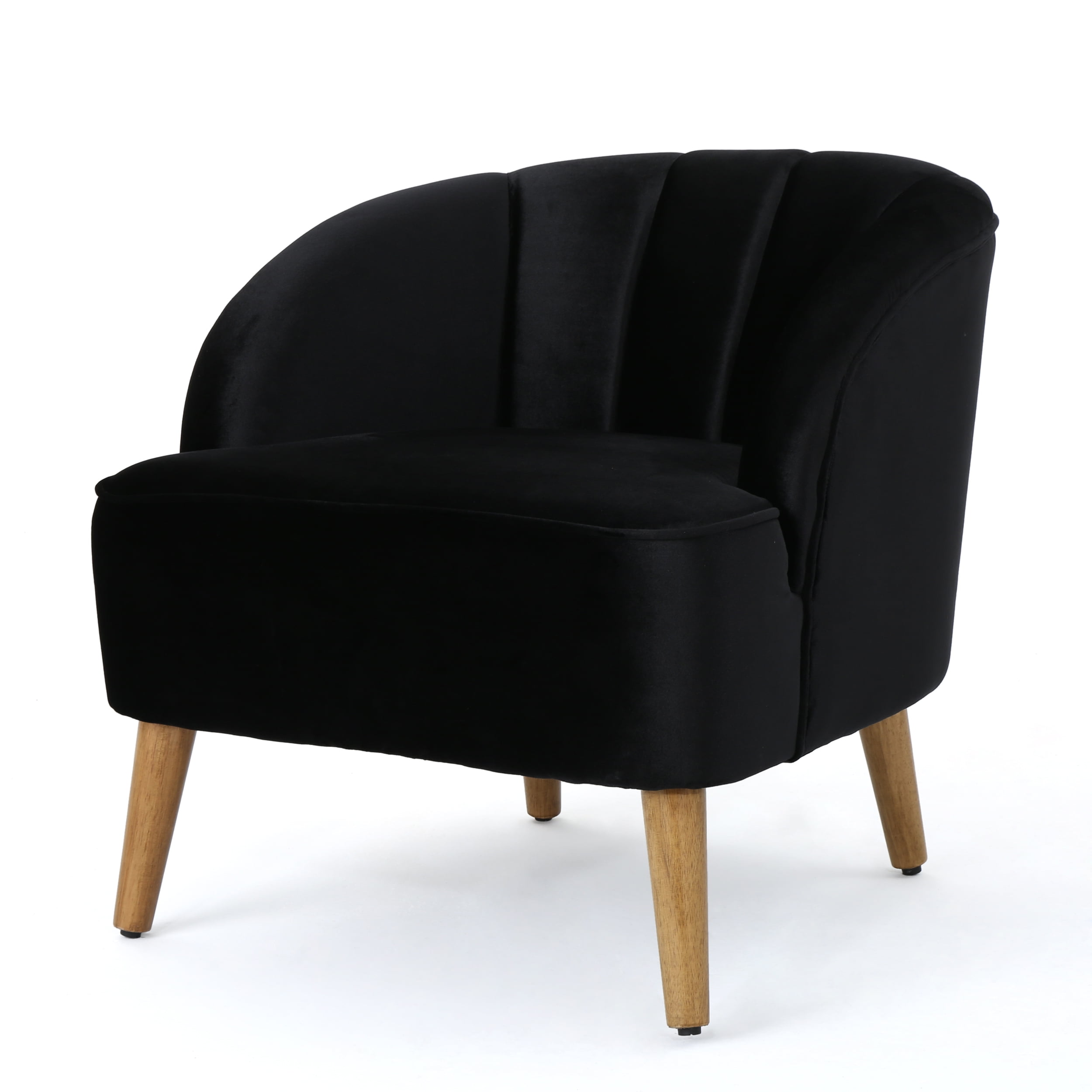 GDF Studio Scarlett Modern Velvet Club Chair, Black