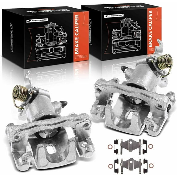 A-Premium Brake Caliper Assembly Compatible with Hyundai Elantra Tiburon Kia Spectra Spectra5 Rear Driver and Passenger Side 2-PC Set