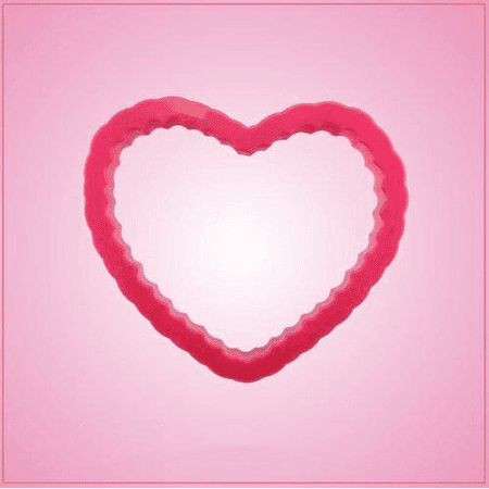 

Pink Heart Scalloped Cookie Cutter Medium Only one pieces