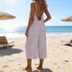 thumbnail image 1 of TaTaai Women's Summer Evening Jumpsuit Sleeveless Adjustable Straps Low Back Design Cropped Wide Leg 7/8 Length with Pockets Casual One Piece for Special Occasions Gift, 1 of 6